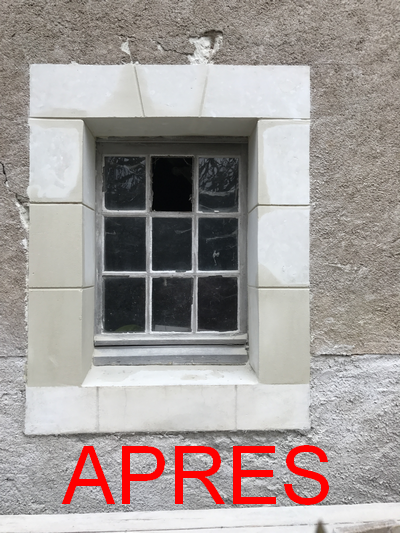 Photo après travail de rénovation en maçonnerie autour d'une fenêtre extérieure prise par Raveau Michel dans le 37